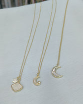 Gold Plated Moon Necklace, Dainty Moon Star Charm Pendant, Birthday Gift, Christmas Gift